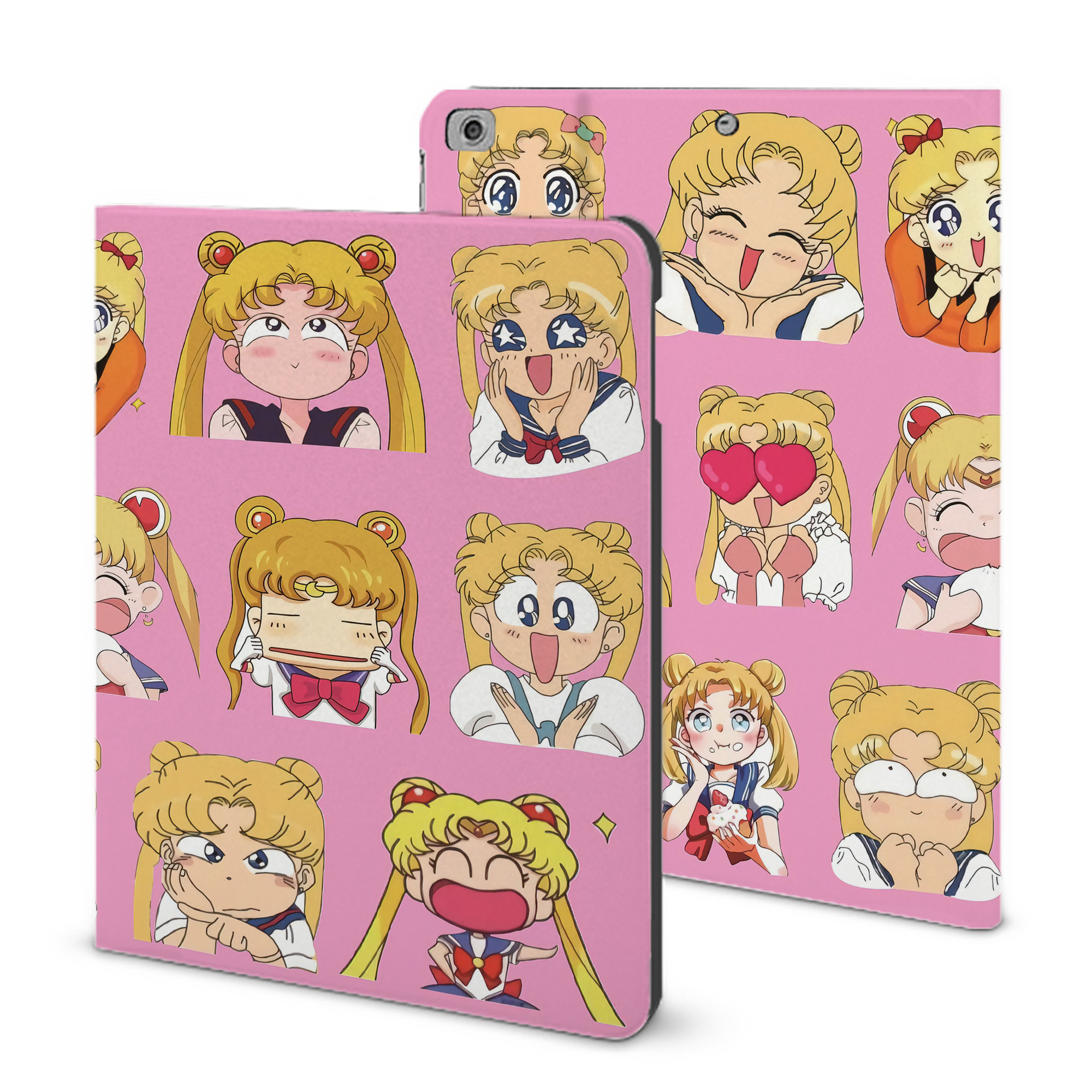 （画像用） 美少女戦士セーラームーン Sailor Moon IPad ケース ブック型 PUレザー TPU 耐衝撃 軽量 薄型 ペン収納なし 全面保護 IPad 各モデル対応